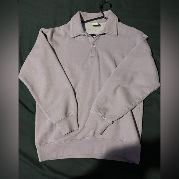 Aritzia Boyfriend PoloSweatshirt in purple - Picture 2 of 2